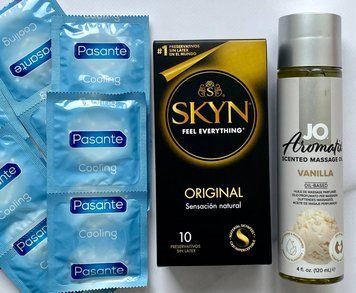Набір 20 шт SKYN ORIGINAL - Pasante Cooling + System JO Aromatix  Vanilla 120 мл SOS1657 фото