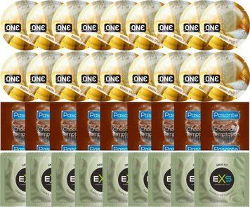 Набір 36 шт ONE Banana Split + Pasante Chocolate + EXS Snug Fit SOS7732 фото
