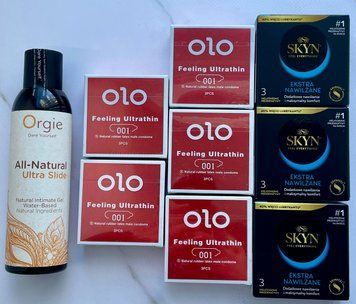 Набір 24 шт OLO збуджуючі 001 + Skyn Extra Lube + Лубрикант ALL-NATURAL Ultra Slide 150 мл Orgie SOS3809 фото