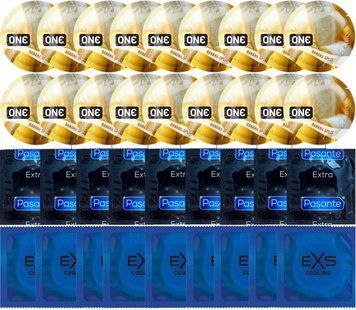 Набор 36 шт ONE ONE Banana Split + Pasante Extra Safe + EXS EXS Cooling SOS7520 фото