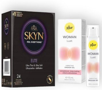 SKYN Elite, 24 шт + pjur Woman Lust 15 мл SOS7022 фото