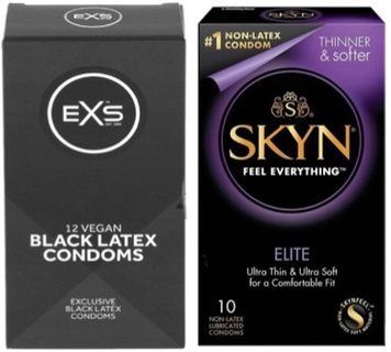 Набор з SKYN Elite 10 шт + EXS Black Latex 12 шт SOS7851 фото