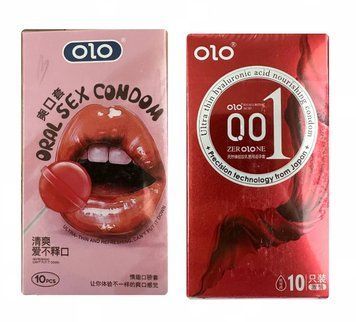 Набір : OLO Oral Candy смакові 10 шт та OLO Bare Thin 001 Square з точками 10 шт OL37 фото