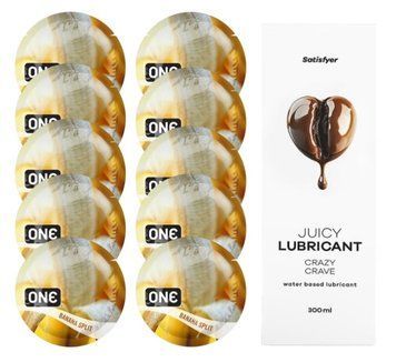 ONE Banana Split 10шт. + Лубрикант Satisfyer Crazy Crave 300 мл SOS12472 фото
