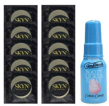 Комплект SKYN Pina Colada 10 шт + Doc Johnson GoodHead Booty Licker Spray Cotton Candy (29 мл) SOS13716 фото