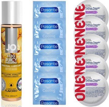 набор 10шт Pasante + ONE + System JO H2O Juicy Pineapple (30 мл) SOS4646 фото