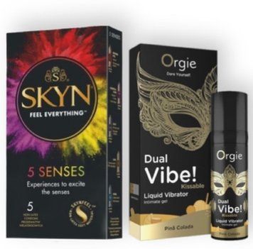 SKYN 5 Senses + DUAL VIBE!, 15 мл Orgie PINA COLADA SOS6972 фото