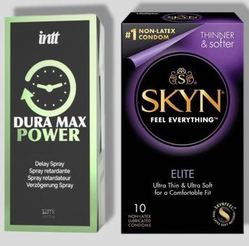 SKYN Elite 10 шт + Пролонгатор Intt Dura Max Power (12 мл) SOS5328 фото