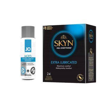 Набір SKYN Extra Lube, 24 шт + лубрикант на водній основі System JO H2O ORIGINAL, 60 мл SKYN42 фото