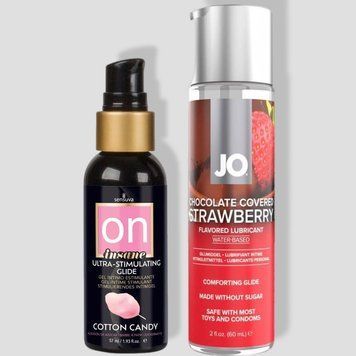 Sensuva Ultra-Stimulating On Insane Cotton Candy (57 мл) + JO Strawberry Kiss (60 мл) LB130 фото