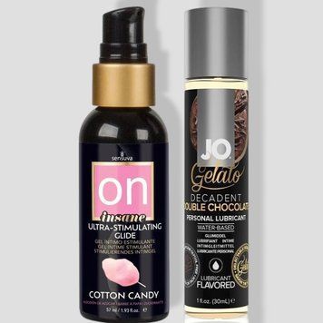 Sensuva Ultra-Stimulating On Insane Cotton Candy (57 мл) + System JO GELATO Double Chocolate (30 мл) LB111 фото
