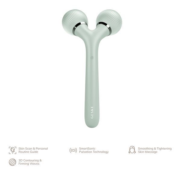 Електронний ультразвуковий ролик для обличчя та тіла GESKE Sonic Facial&Body Roller 4в1 green HB0040 фото