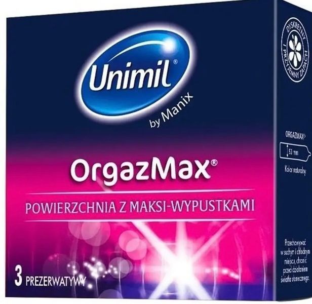 Unimil OrgazMAX Condoms 3 шт - стимулирующие UN2 фото