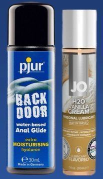 Набор лубрикантов pjur backdoor Comfort water glide 30 мл + System JO Vanilla Cream (30 мл) LB399 фото