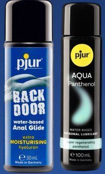 Набор лубрикантов pjur backdoor Comfort water glide 30 мл + pjur Aqua Panthenol 100 мл LB349 фото