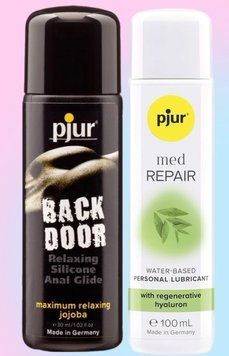 Набор лубрикантов pjur backdoor anal Relaxing jojoba silicone 30 мл + pjur MED Repair glide 100 мл LB819 фото