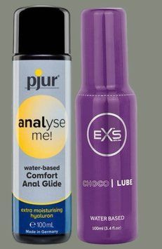 Набор лубрикантов pjur analyse me! Comfort water glide 100 мл + EXS Choco Lube Water Based 100 мл LB1012 фото