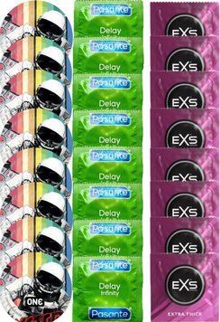 Набор 24 шт ONE Extreme Ribs + Delay Infinity + EXS Extra Thick SOS7423 фото
