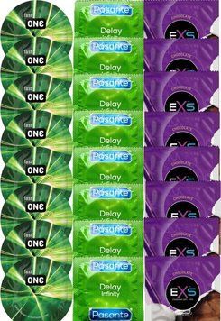 Набор 24 шт One Glowing Pleasures + Delay Infinity + EXS Chocolate SOS7323 фото