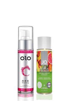 Набор - Лубрикант OLO Warming 60 мл (согревающий) и Лубрикант System JO H2O &mdash; Tropical Passion 60 мл LB21 фото