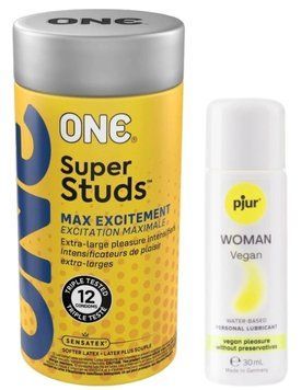 Комплект 12 шт ONE Super Studs + Pjur Woman Vegan 30 мл SOS13127 фото
