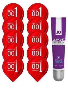 Комплект OLO 001 (червоні) 10 шт + JO ARCTIC COOLING, 10 мл SOS14243 фото