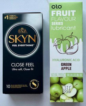Набір SKYN Close Feel 10 шт + Гель-лубрикант яблуко 120 мл OLO SOS3718 фото