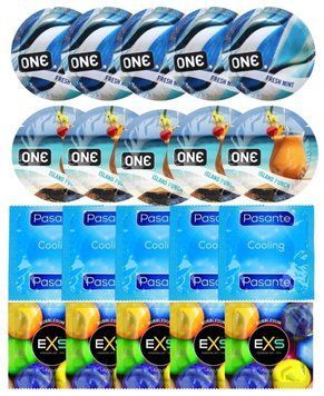 Набір 20 шт ONE Fresh Mint + ONE Island Punch + Pasante Cooling + EXS BUBBLEGUM SOS7173 фото
