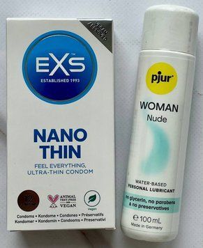 Набор EXS NANO Thin 12 шт. - Лубрикант pjur Woman Nude, 100 мл. SOS3268 фото