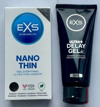 Комплект EXS NANO Thin 12 шт - EXS Delay Gel Ultra+ 100ml SOS3618 фото