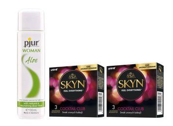 Набор: SKYN Cocktail Club - 3х2 (6 шт) и Лубрикант Pjur Woman Aloe &mdash; 100 мл SOS910 фото