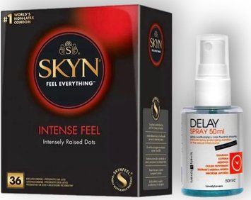 Набор из SKYN Intense Feel (36 шт) + Пролонгатор LOVELY LOVERS DELAY SPRAY 50 ML SOS8953 фото