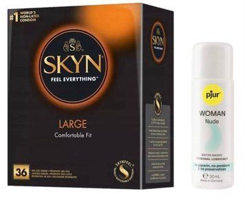 Комплект  SKYN Large 36 шт + Pjur Woman Nude 30 мл SOS13226 фото