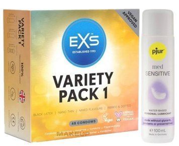 Набор EXS Variety pack 1 (48 шт) + pjur MED Sensitive Glide 100 мл SOS13426 фото