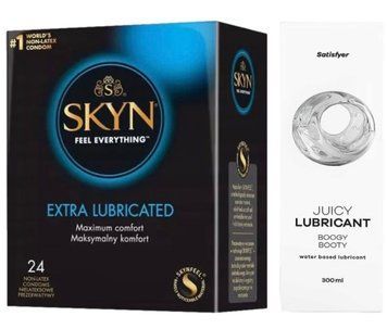 Набір Лубрикант Satisfyer Boogy Booty 300 мл + SKYN Extra Lube 24 шт SOS12724 фото