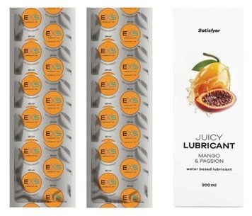 Комплект: EXS Delay 10 шт. + Лубрикант Satisfyer  Mango & Passion 300 мл SOS11382 фото
