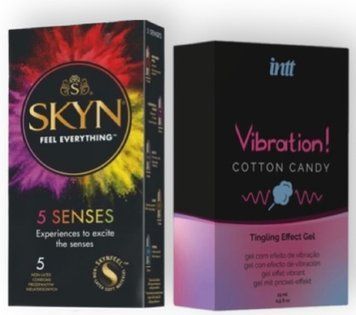 SKYN 5 Senses + Intt Vibration Cotton Candy (15 мл) SOS6973 фото