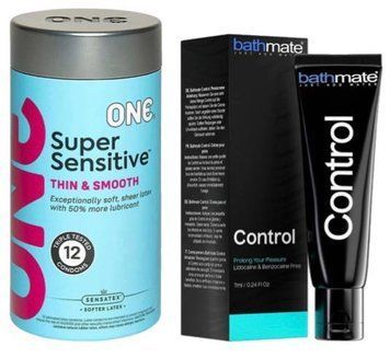 Набор из ONE Super Sensitive Pack 12 шт + Пролонгатор Bathmate Control (7 мл) SOS9414 фото