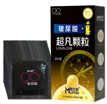 Ультратонкі пролонгувальні презервативи Muaisi Long Love Black (10 шт) MI24 фото