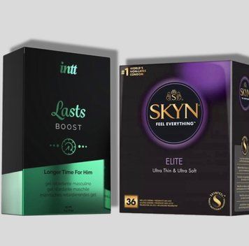 SKYN Elite, 36 шт + Пролонгатор Intt Lasts (15 мл) SOS5278 фото