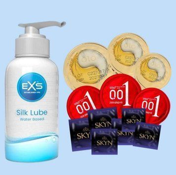Комплект 15 шт OLO, SKYN + Лубрикант EXS Aloe Vera Silk Lube 250 мл SOS4248 фото