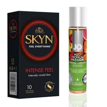 10 шт SKYN Intense Feel + Лубрикант System JO H2O &mdash; Tropical Passion(30 мл) SOS4798 фото