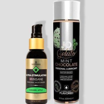 Sensuva Ultra-Stimulating On Insane Caramel Apple (57 мл) + JO GELATO Mint Chocolate (120 мл) LB235 фото