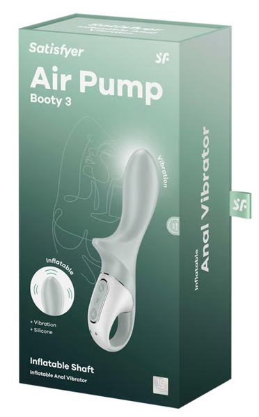 Анальный вибратор с надувным стержнем Satisfyer Air Pump Booty 3 (зеленый) SX2175 фото
