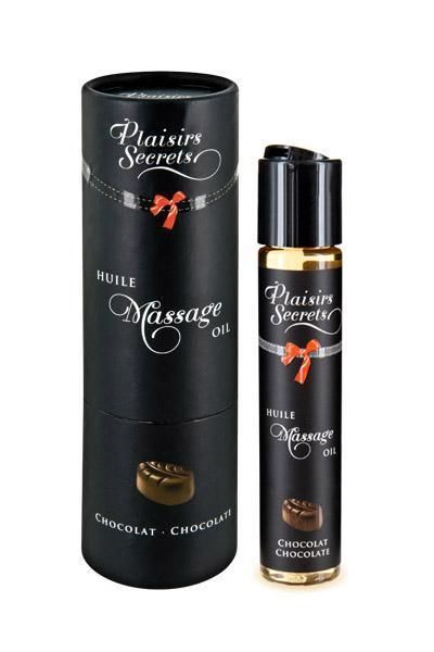 Масажна олія Plaisirs Secrets Chocolate (59 мл) з афродизіаками, їстівна, подарункове паковання SO1836 фото