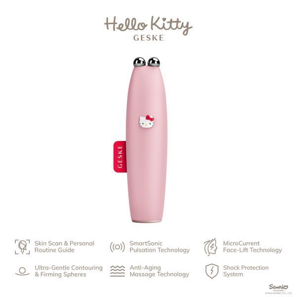 Микротоковая ручка для подтяжки лица GESKE MicroCurrent Face-Lift Pen 6в1 Hello Kitty pink HB0251 фото