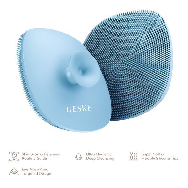Щетка для лица GESKE Facial Brush 4в1 с держателем aquamarine HB0061 фото