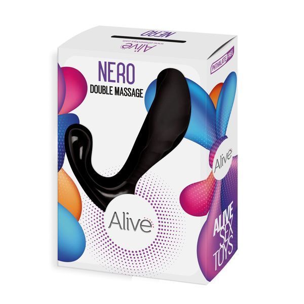 Самый дешевый массажер простаты Alive Nero для новичков, силикон и пластик, отлично для старта AL20459 фото