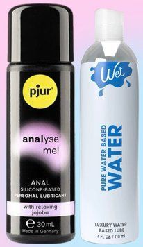 Набор лубрикантов pjur analyse me! Relaxing jojoba silicone 30 мл + Wet Pure Water Based (118 мл) LB670 фото