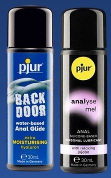 Набор лубрикантов pjur backdoor Comfort water glide 30 мл + analyse me! Relaxing jojoba silicone 30 мл LB350 фото